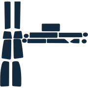 Image of the mat template for Volkswagen Crafter Door & Dash Pocket Set (2017 - Present) Van Mats