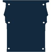 Image of the mat template for Peugeot Partner Long Wheelbase (2008 - 2018) Van Mats