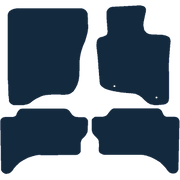 Image of the mat template for Mitsubishi L200 Warrior Double Cab (2015 - Present) Car Mats