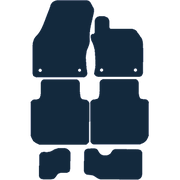 Image of the mat template for Volkswagen Tiguan Allspace (2018 - Present) Car Mats