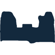 Image of the mat template for Ford Transit Custom 1 Front Piece Without Clips (2015 - 2018) Van Mats