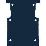 Image of the mat template for Ford Transit Connect L1 SWB Rear Only (Ply Lined) (2014 - 2016) Van Mats