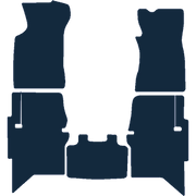 Image of the mat template for Toyota Hilux Double Cab Invincible (2005 - 2016) Car Mats