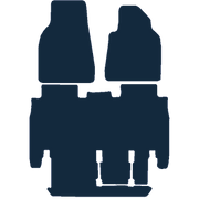 Image of the mat template for Tesla Model X 5 Seat (2016 - Present) Car Mats