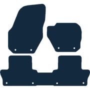 Image of the mat template for Volvo XC60 1 Piece Rear Mat (2008 - 2017) Car Mats