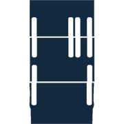 Image of the mat template for Citroen Spacetourer Full Rear Mats (2016 - Present) Car Mats