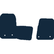 Image of the mat template for Ford Transit Custom Manual 2 Front Pieces With Parallel Drivers Side Holes (2019 - Present) Van Mats