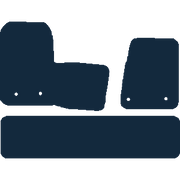 Image of the mat template for Ford Transit Custom Crew Cab Manual 2 Front Pieces (2018 - 2020) Van Mats