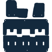 Image of the mat template for Ford Tourneo Custom Minibus SWB Manual (2019 - Present) Minibus Mats