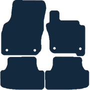 Image of the mat template for Volkswagen Golf Mk8 Mild Hybrid (2019 - Present) Car Mats