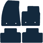 Image of the mat template for MG MG5 EV 2 Piece Rear (250mm Clip Spacing) (2020 - Present) Car Mats