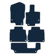 Image of the mat template for Mercedes-Benz GLE 5 Piece Set (2019 - Present) Car Mats