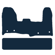 Image of the mat template for Ford Transit Custom Crew Cab Automatic 1 Front Piece + Rear Bench Mat (2018 - 2020) Van Mats