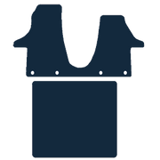 Image of the mat template for Volkswagen Transporter T6.1 Front & Rear (90cm x 100cm) (2019 - Present) Van Mats