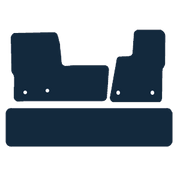 Image of the mat template for Ford Transit Custom Crew Cab Automatic 2 Front Pieces (With Centre Piece) (2018 - 2020) Van Mats