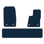 Image of the mat template for Ford Transit Custom Crew Cab Automatic 2 Front Pieces (Without Centre Piece) (2020 - Present) Van Mats