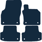 Image of the mat template for Audi A3 8 Clips (2012 - 2020) Car Mats