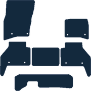 Image of the mat template for Land Rover Defender 110 Long Wheelbase (2020 - Present) Car Mats