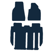 Image of the mat template for Tesla Model X 7 Seat (2016 - Present) Car Mats