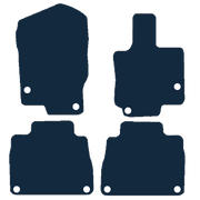 Image of the mat template for Mercedes-Benz GLE 4 Piece Set (2019 - Present) Car Mats