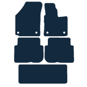 Image of the mat template for Volkswagen Touran 7 Seater Oval Fixings (2010 - 2016) Car Mats